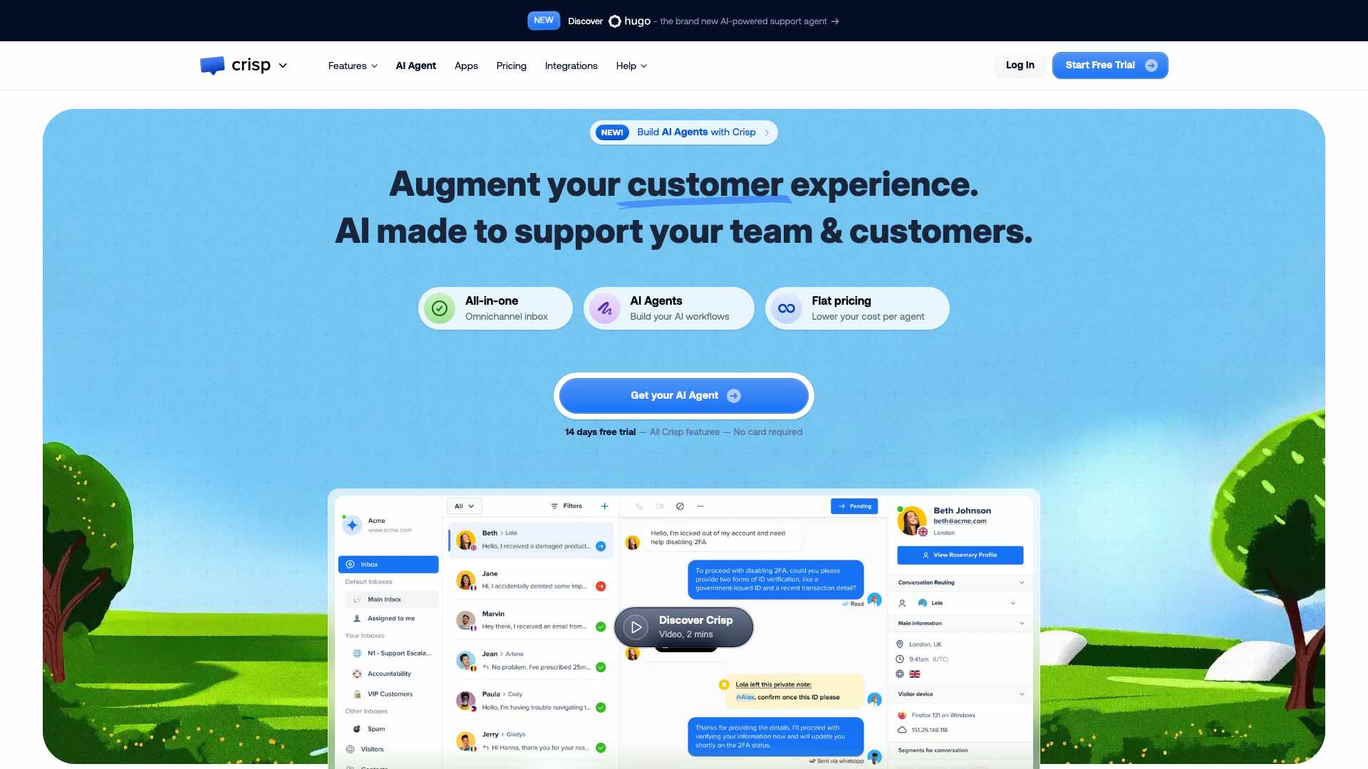 Crisp Helpdesk Dashboard &ndash; Flat-Rate Messaging f&uuml;r KMU-Support